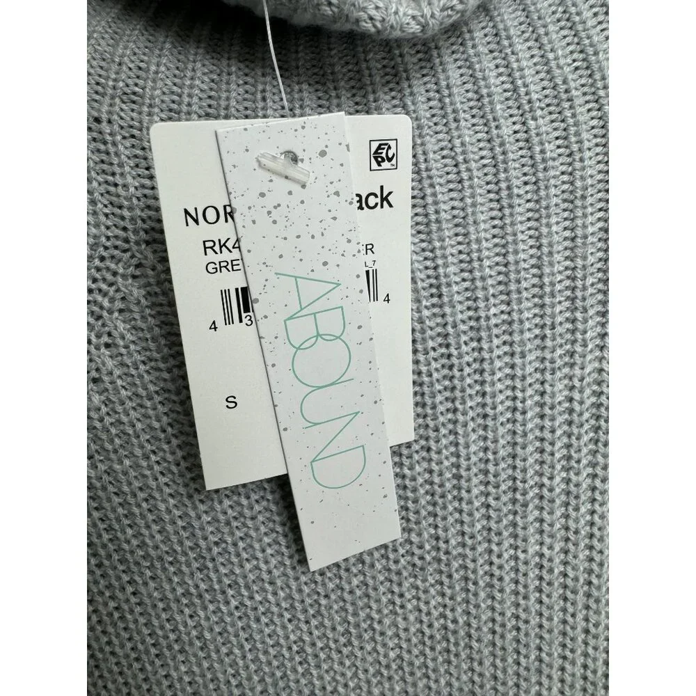 Abound Womens Midi Knit Sweater Dress Turtleneck Small S Gray Side Slit New NWT - Picture 6 of 12